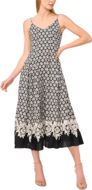 CeCe Women's Spaghetti Strap A-line Maxi Dress