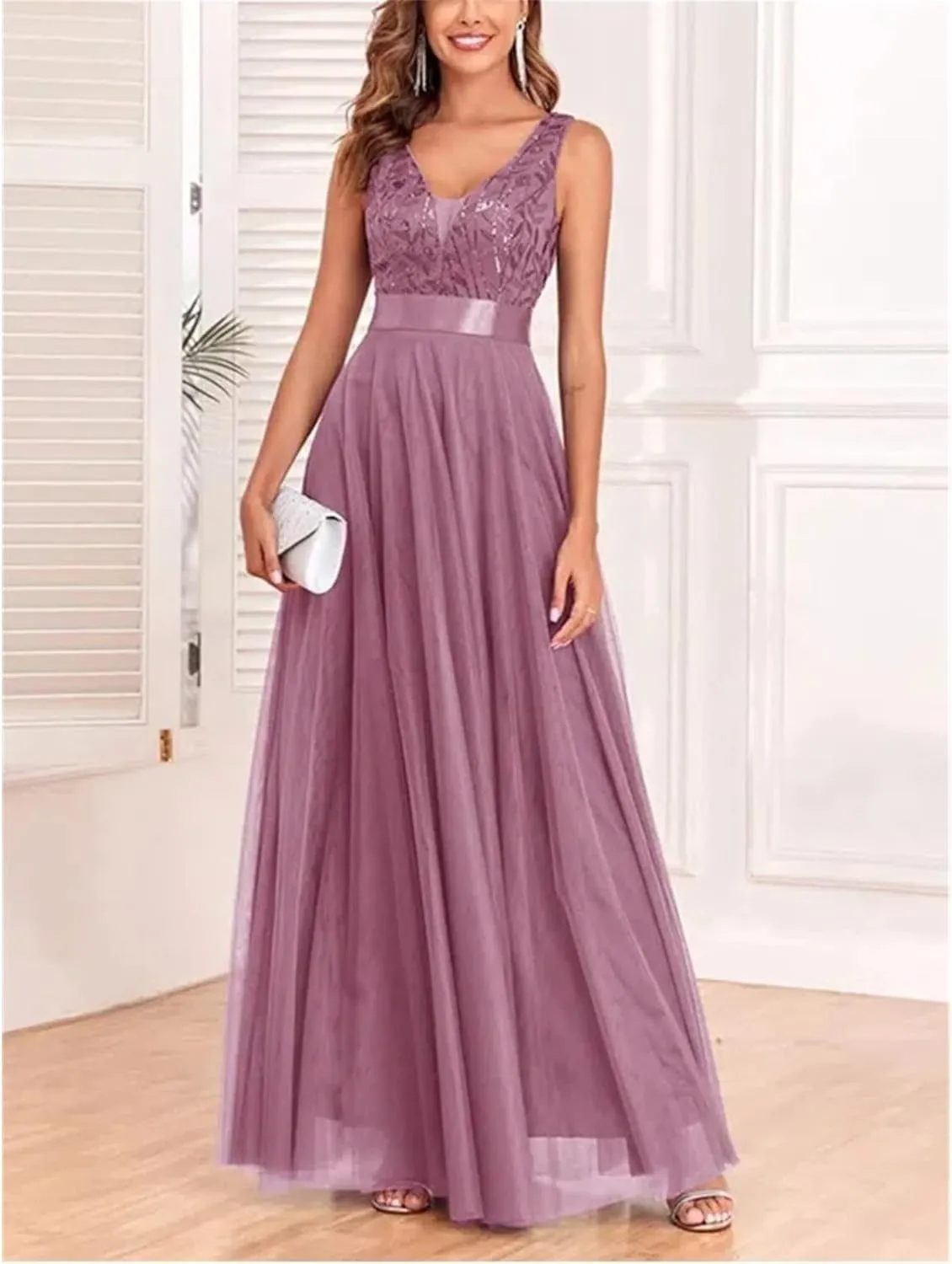 Chiffon Evening Dress A-line Bridesmaid Cocktail Party Dress