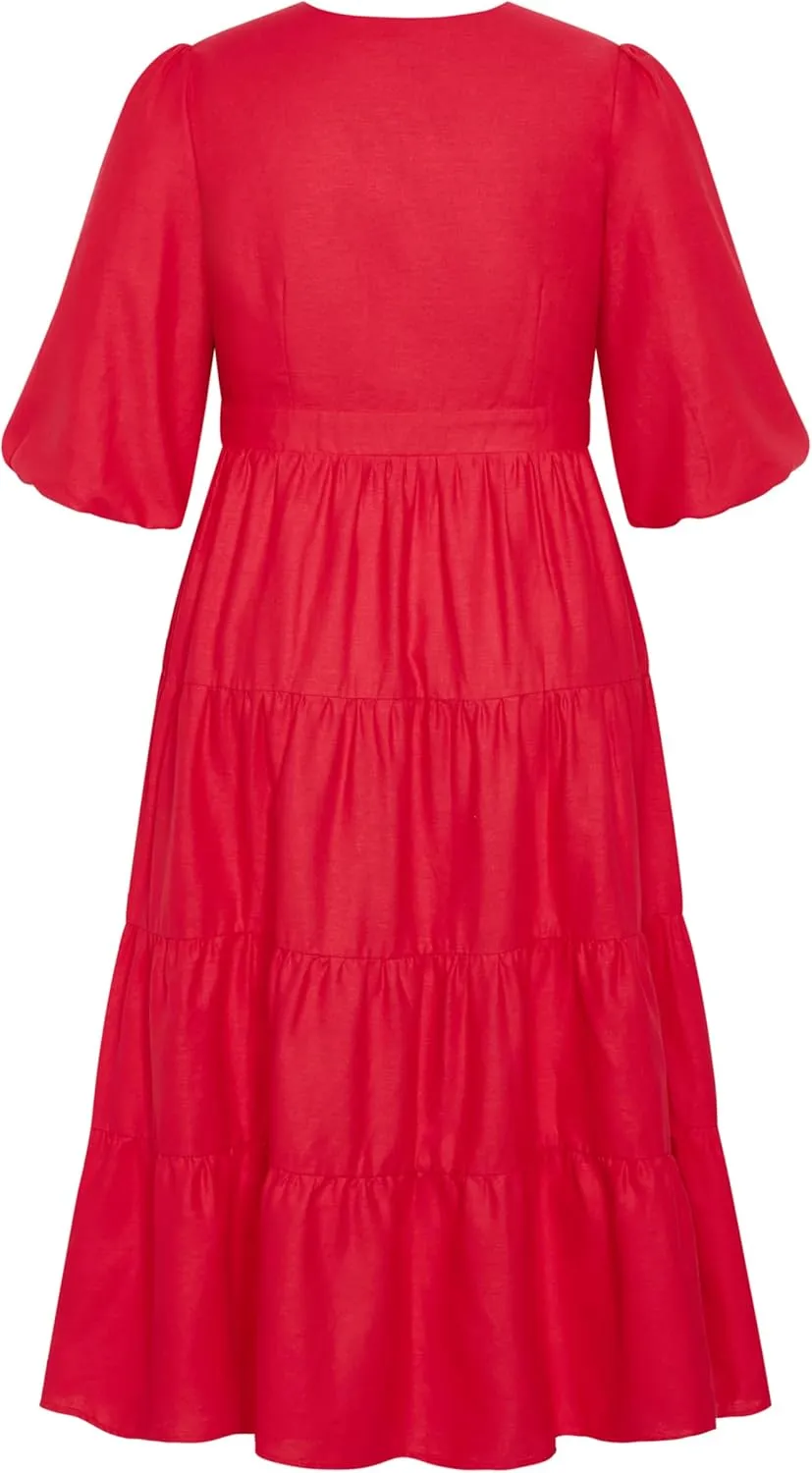 CITY CHIC Plus Size Dress, English Rose Maxi Dress
