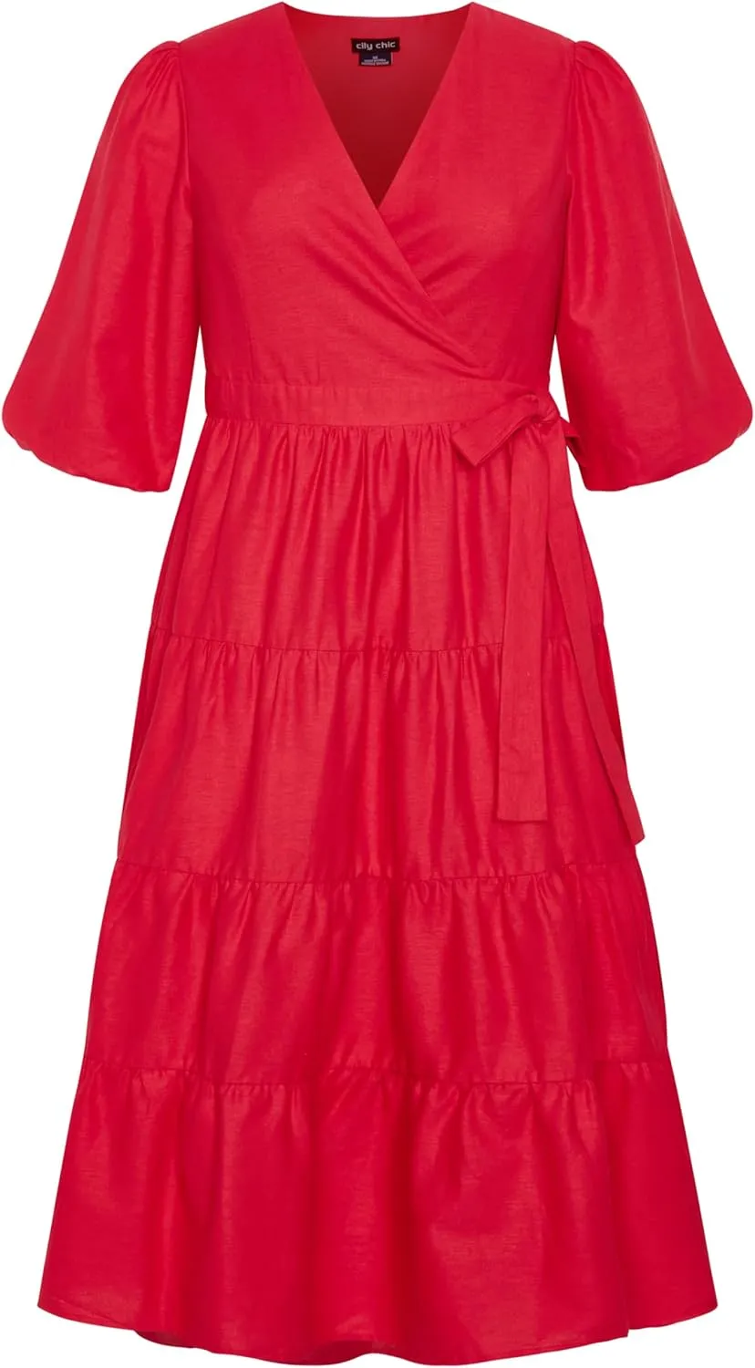CITY CHIC Plus Size Dress, English Rose Maxi Dress