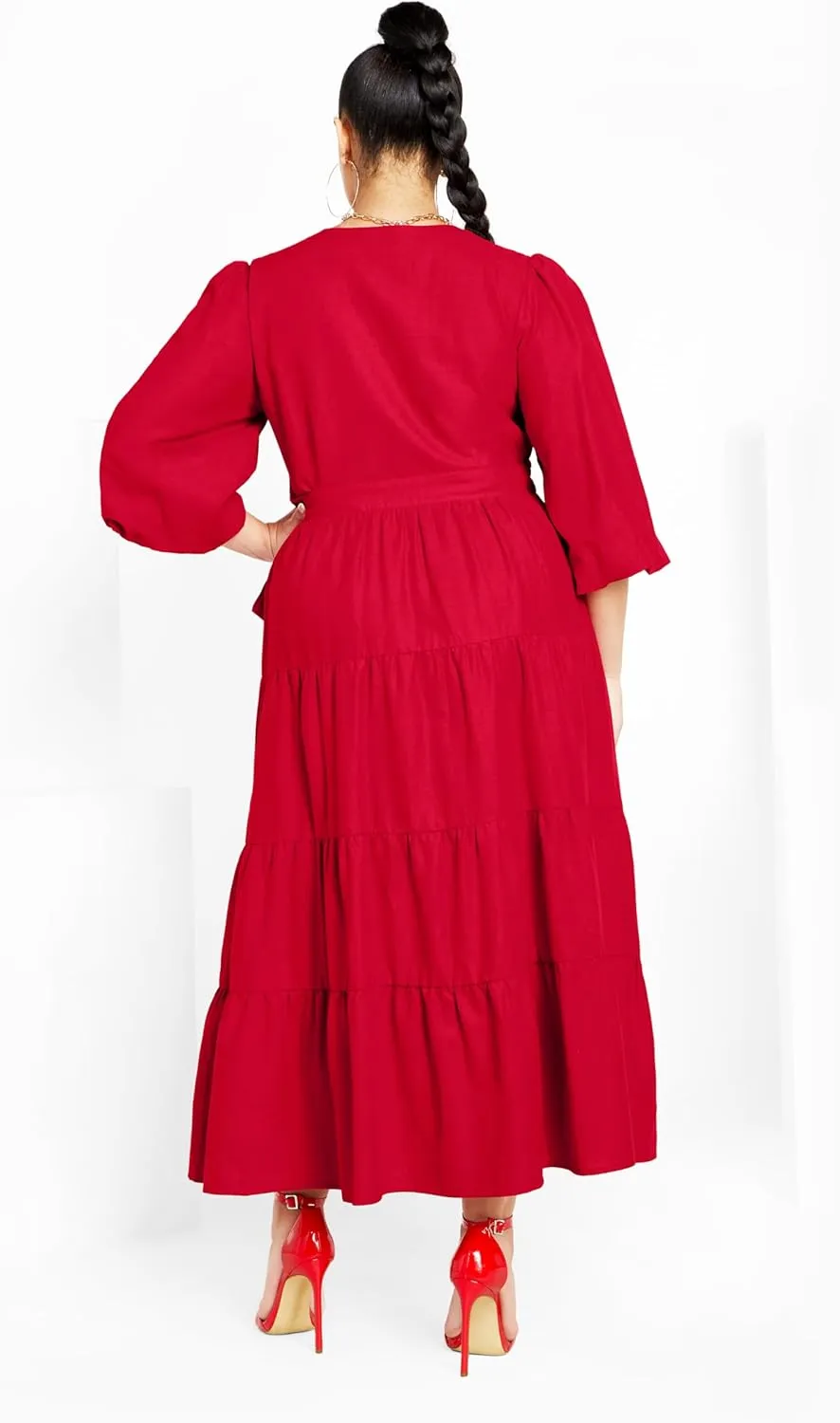 CITY CHIC Plus Size Dress, English Rose Maxi Dress