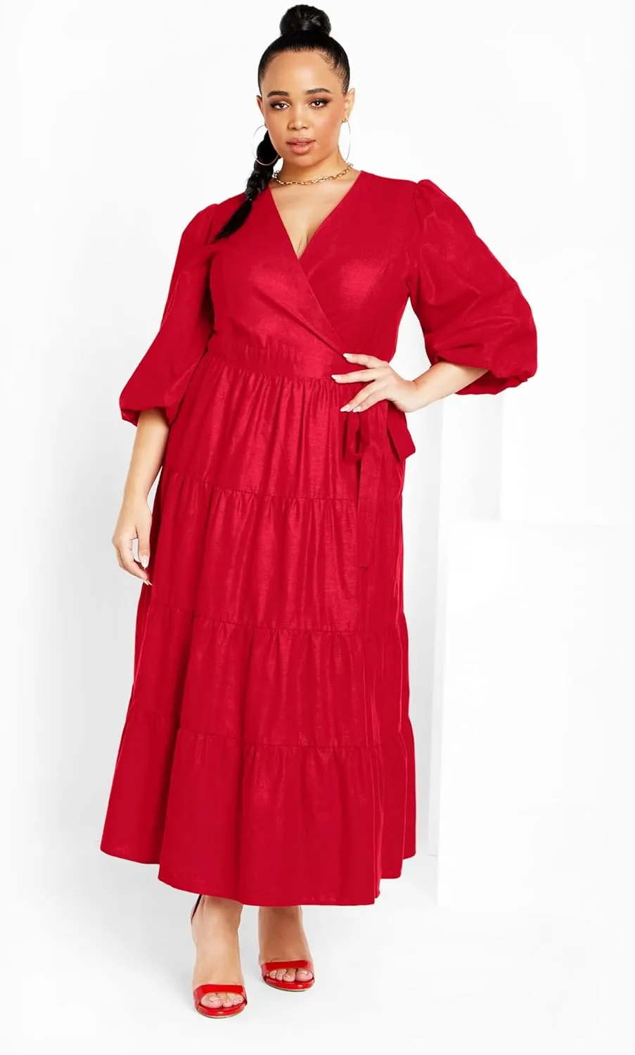 CITY CHIC Plus Size Dress, English Rose Maxi Dress