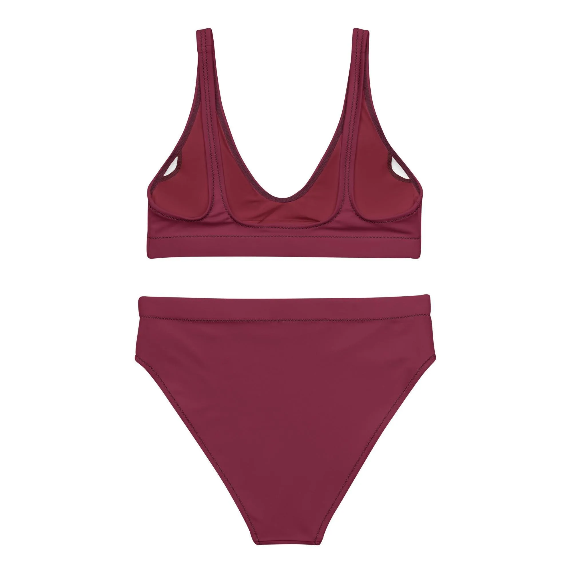 Claret ruby red Recycled sport bikini set