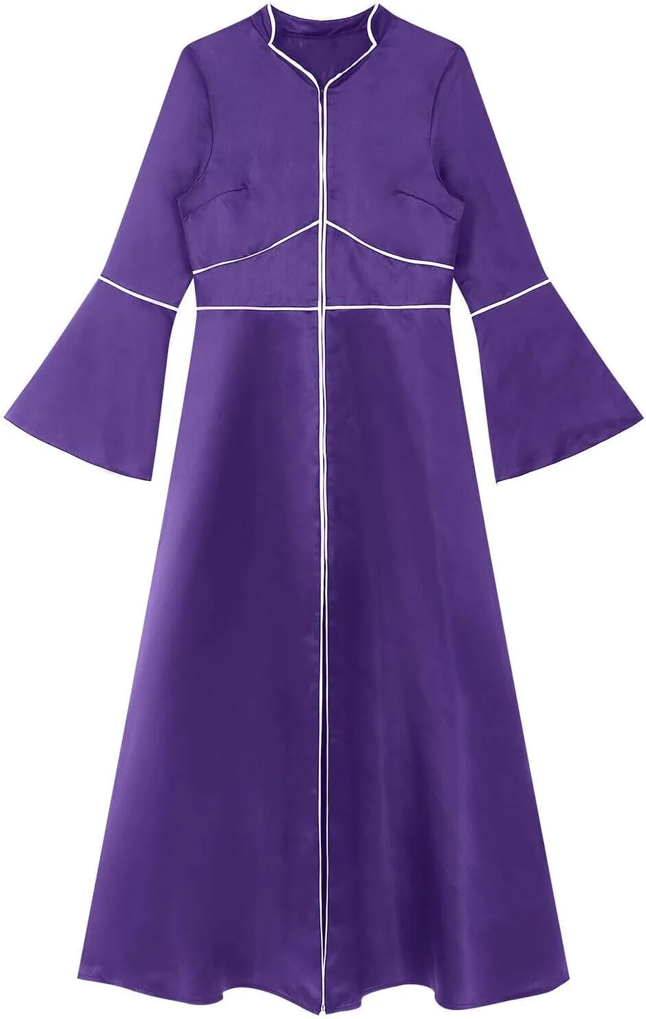 Clergy Dress for Women Church Pastor Elegant Robe Flared Sleeves A line Long Dress