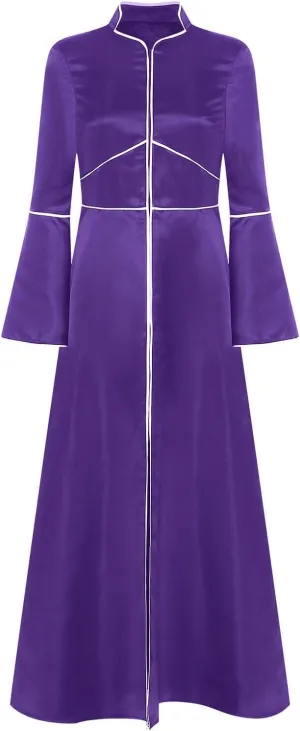 Clergy Dress for Women Church Pastor Elegant Robe Flared Sleeves A line Long Dress