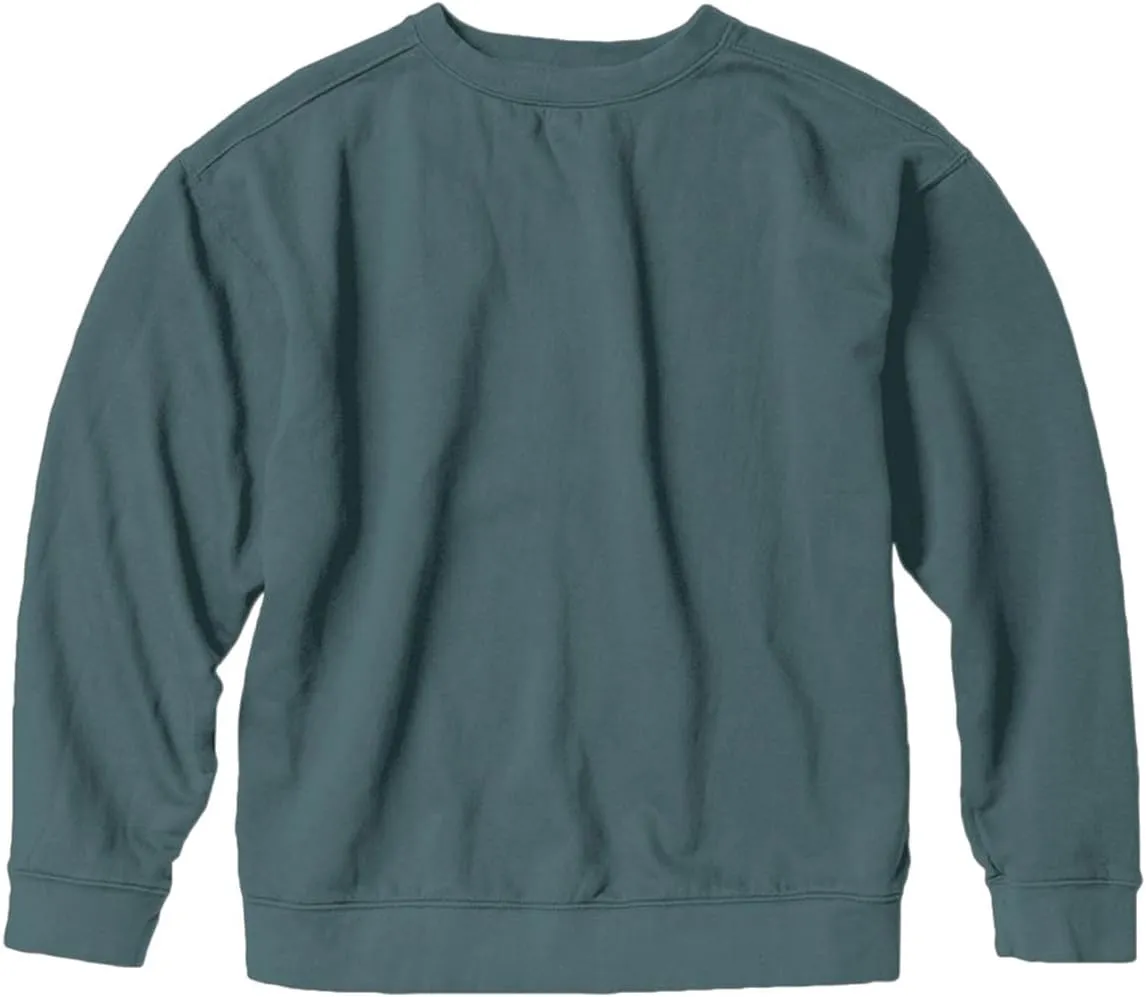 Comfort Colors 1566 Chouinard Adult Crew Neck Blended Sweatshirt Black DirDye