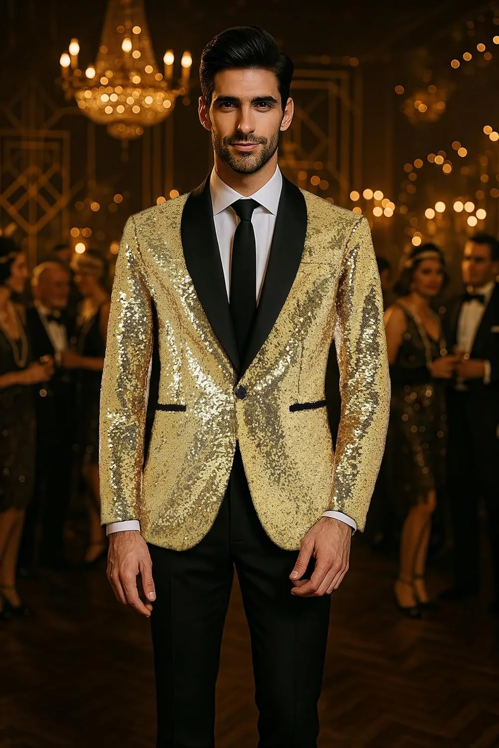 Coucoland Sequin Blazer Men-Tuxedo Jacket Sequin Suit Men Sport Coats