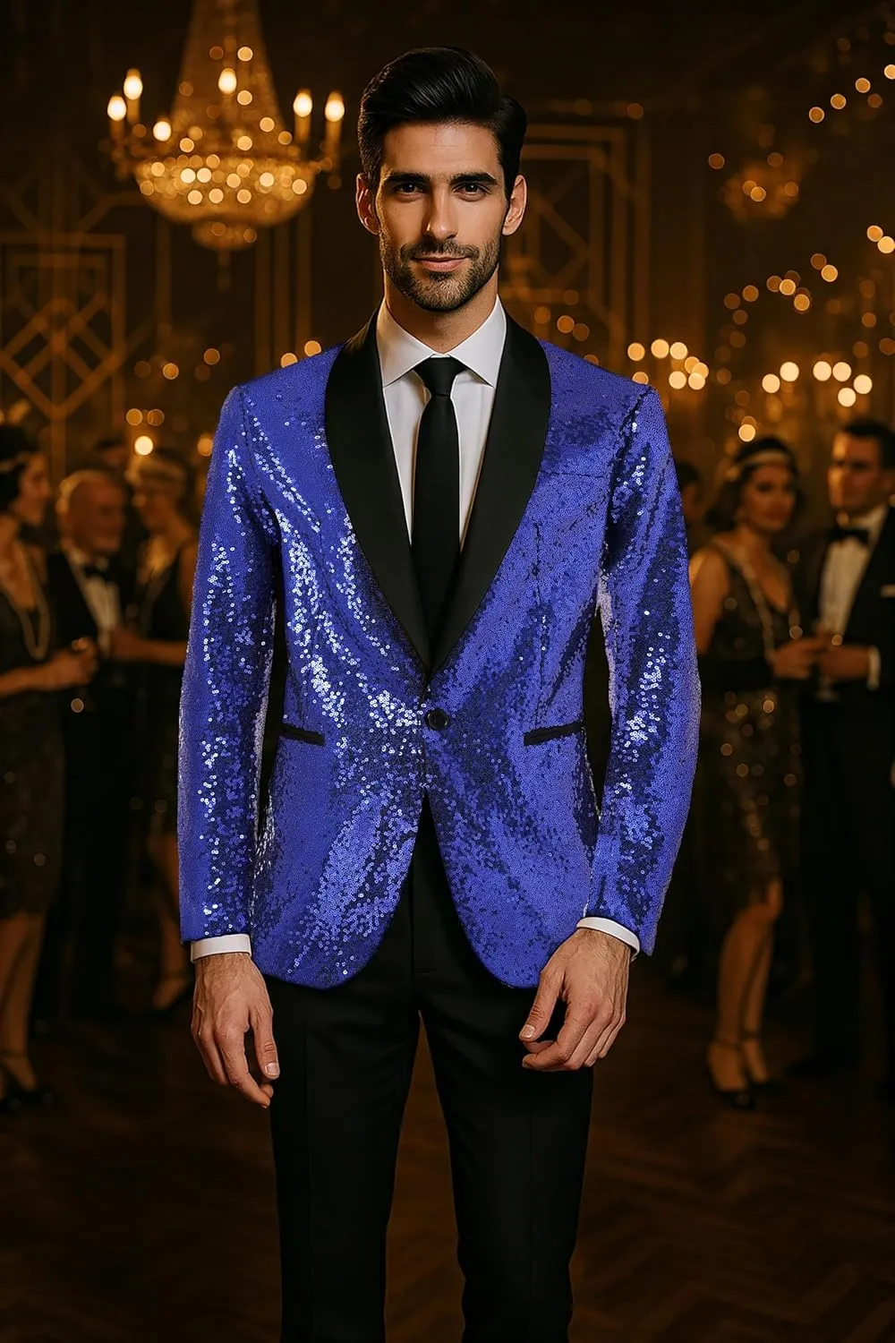 Coucoland Sequin Blazer Men-Tuxedo Jacket Sequin Suit Men Sport Coats