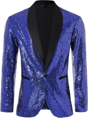 Coucoland Sequin Blazer Men-Tuxedo Jacket Sequin Suit Men Sport Coats