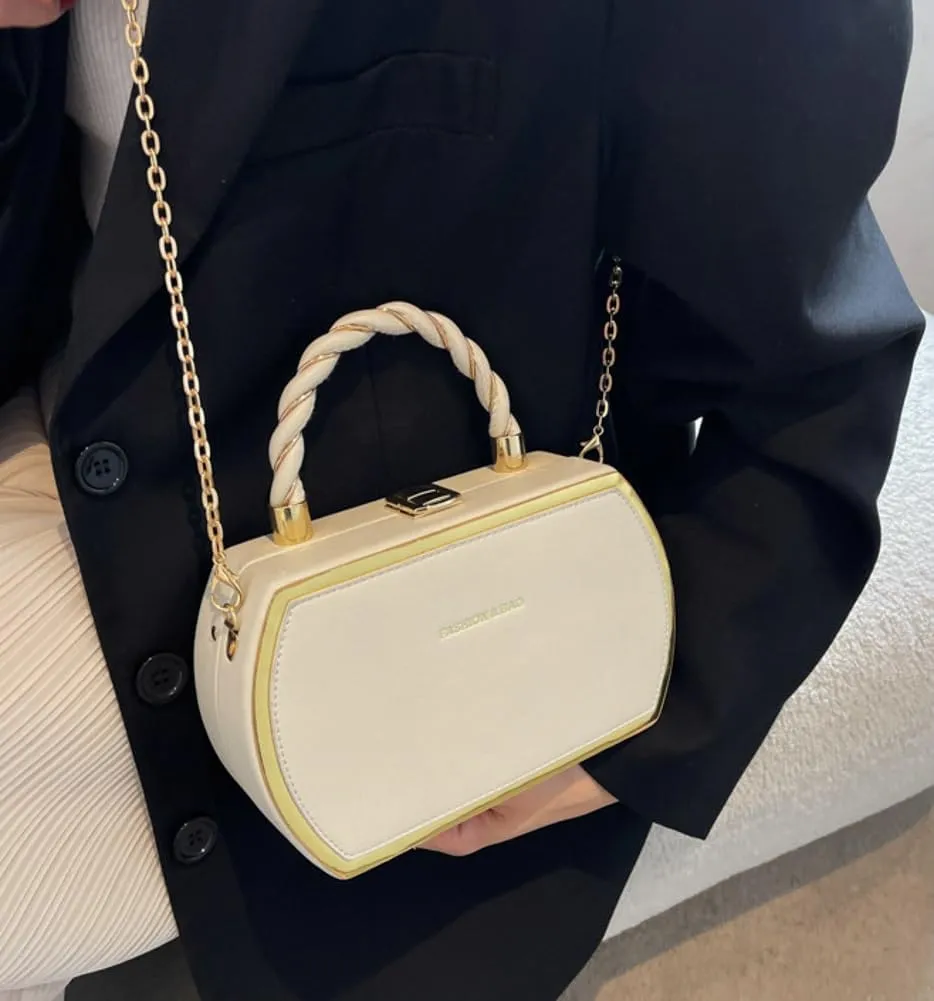 Crossbody Bag PU Leather Square bag for Women Top Handle Purses Satchel Handbags Shoulder Bag 2025