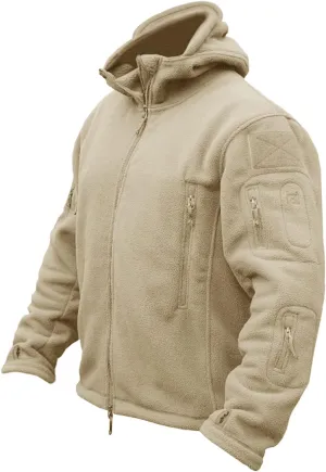 CRYSULLY Men's Military Tactical Sport Warm Fleece Hooded Outdoor Adventure Jacket Coats