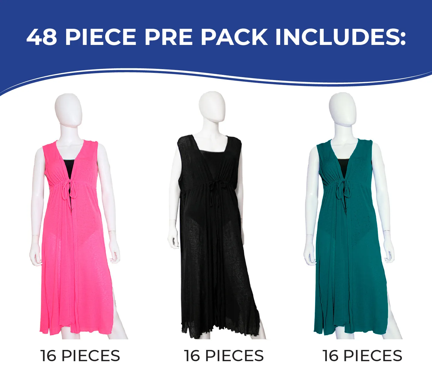 CU-CMON - Wholesale Women's Sheer Full-Length Cover-Up Dress