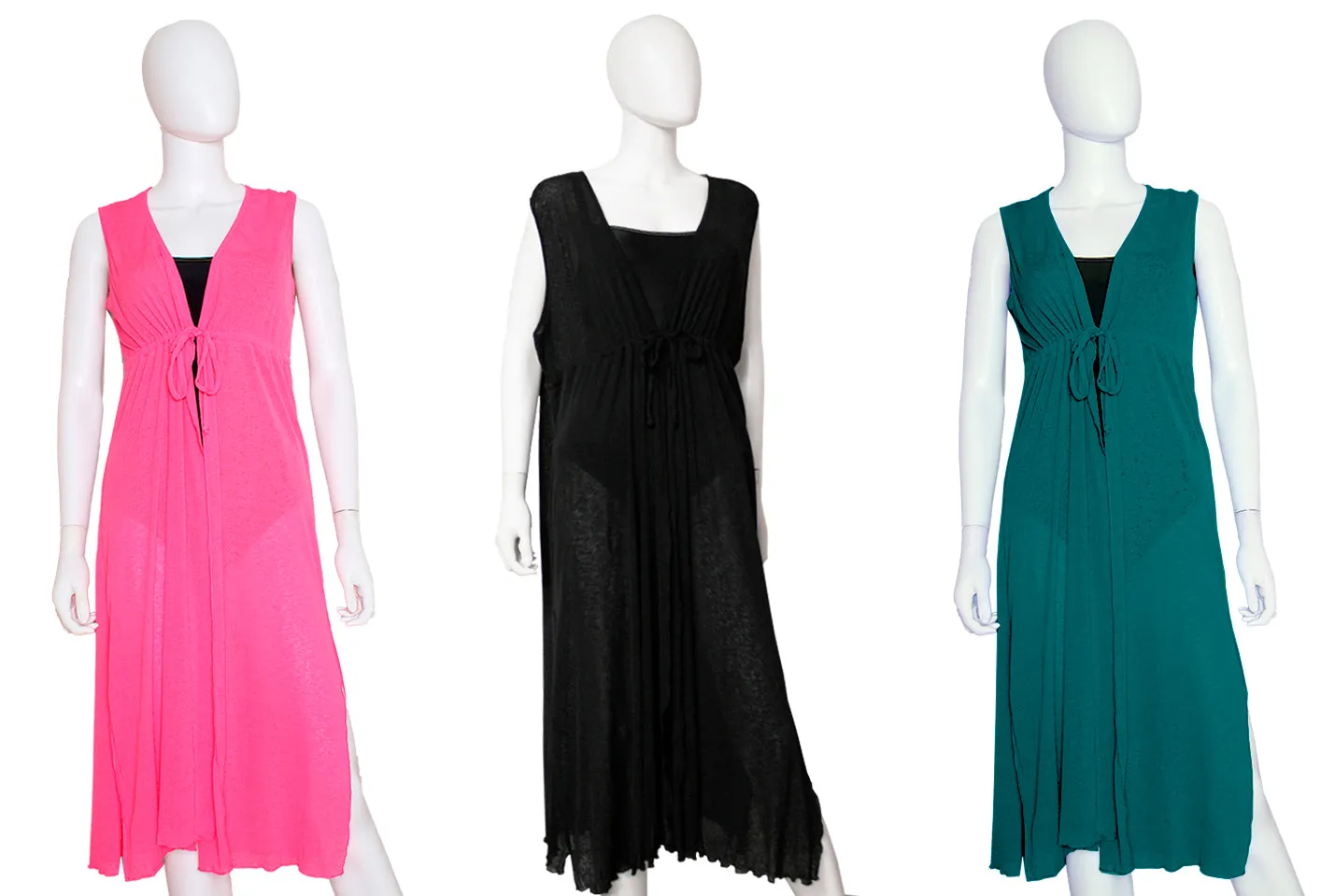 CU-CMON - Wholesale Women's Sheer Full-Length Cover-Up Dress