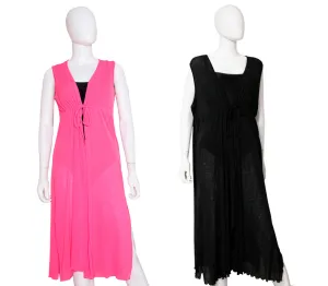 CU-CMONX - Wholesale Women's Plus Sheer Full-Length Cover-Up Dress