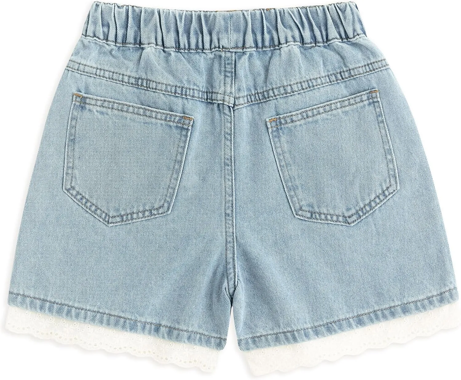 Curipeer Girls Embroidered Star Printed High Waistband Jeans with Pockets 5-14T