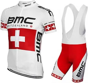 Cycling men's cycling clothing set, cycling shirt, men's cycling tights and 4D padded suspenders