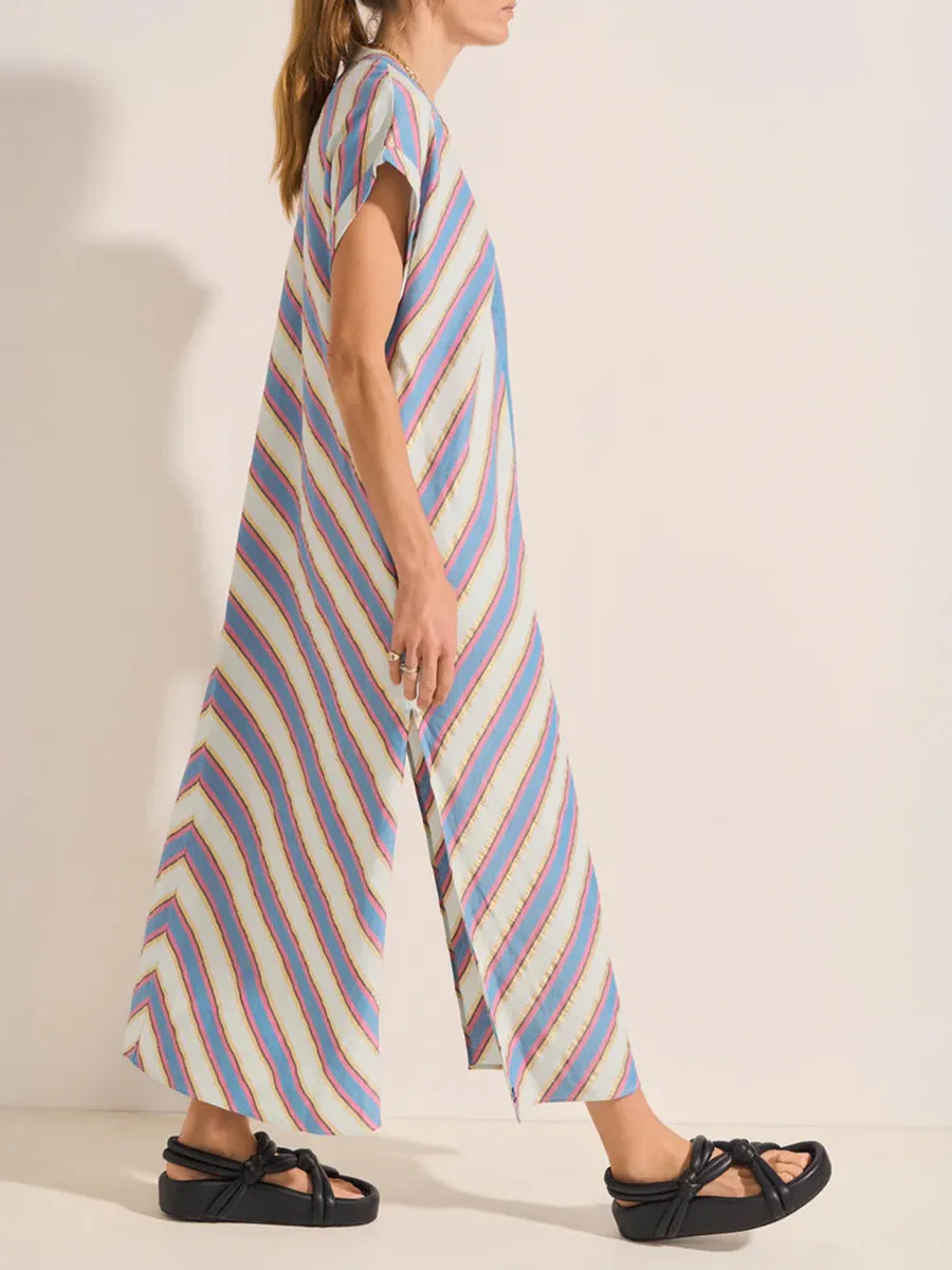 Cythera Caftan in Mykonos Stripe