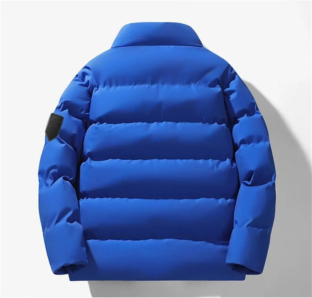 DBFBDTU Autumn And Winter Men's Plus Cashmere Cotton-Padded Jacket Thick Warm Large Size Coat