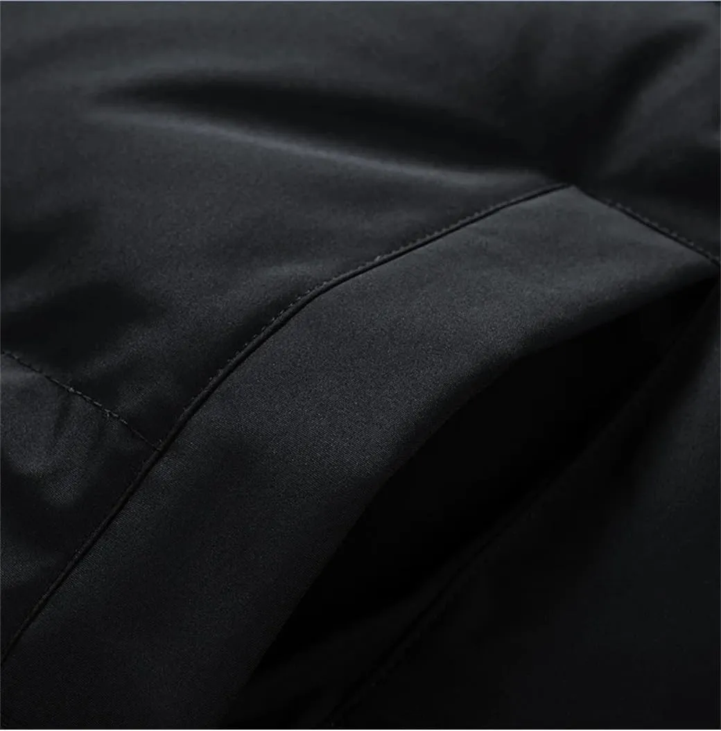DBFBDTU Men Winter Jacket Autumn Warm Fleece Thicken Cotton Padded Jackets Stand Collar Casual Coats