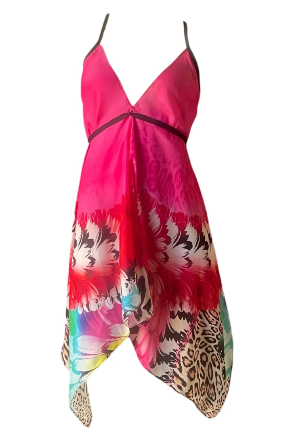 Designer Silk Dress- Leopard