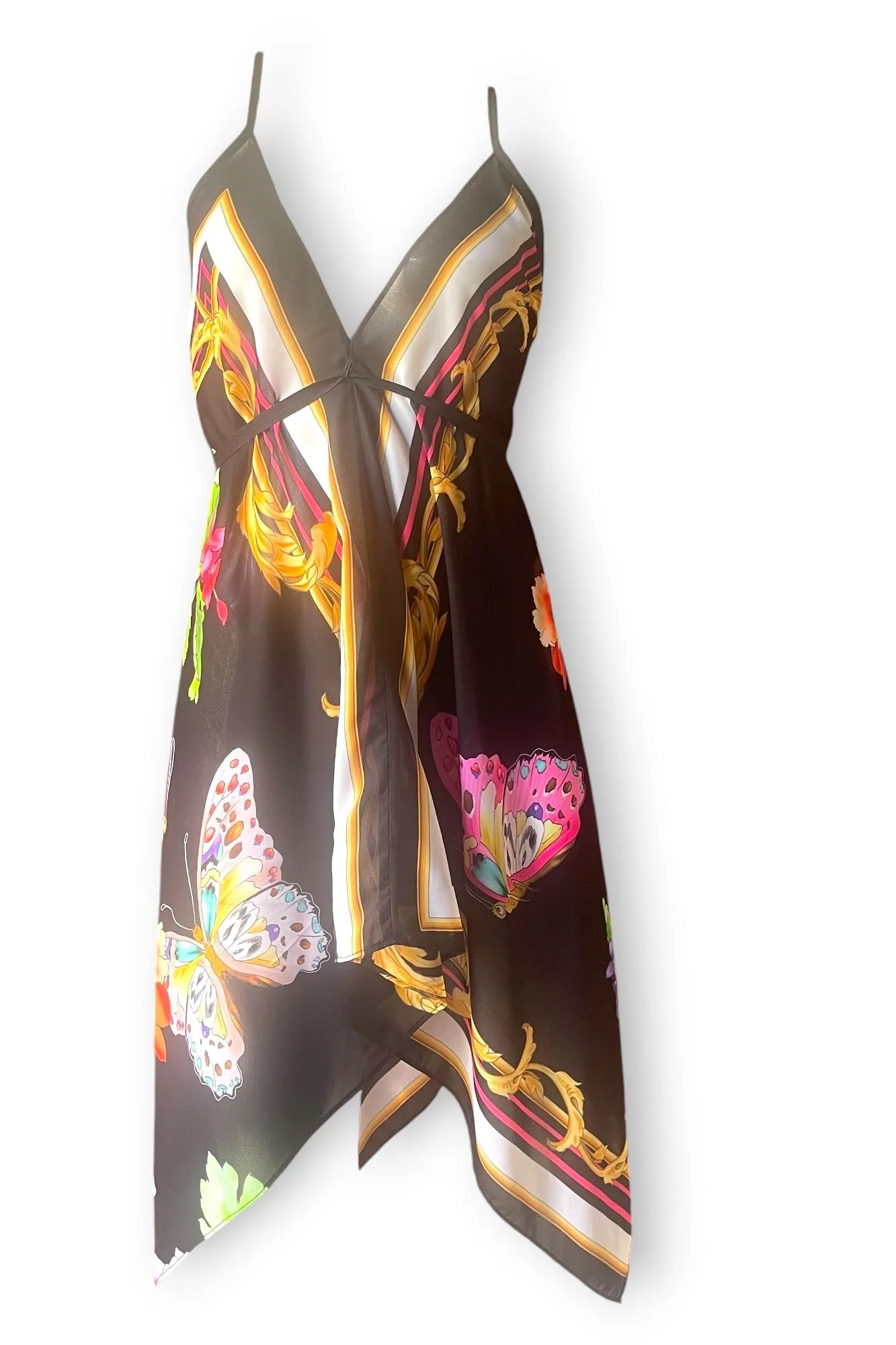 Designer Silk Dress- Leopard