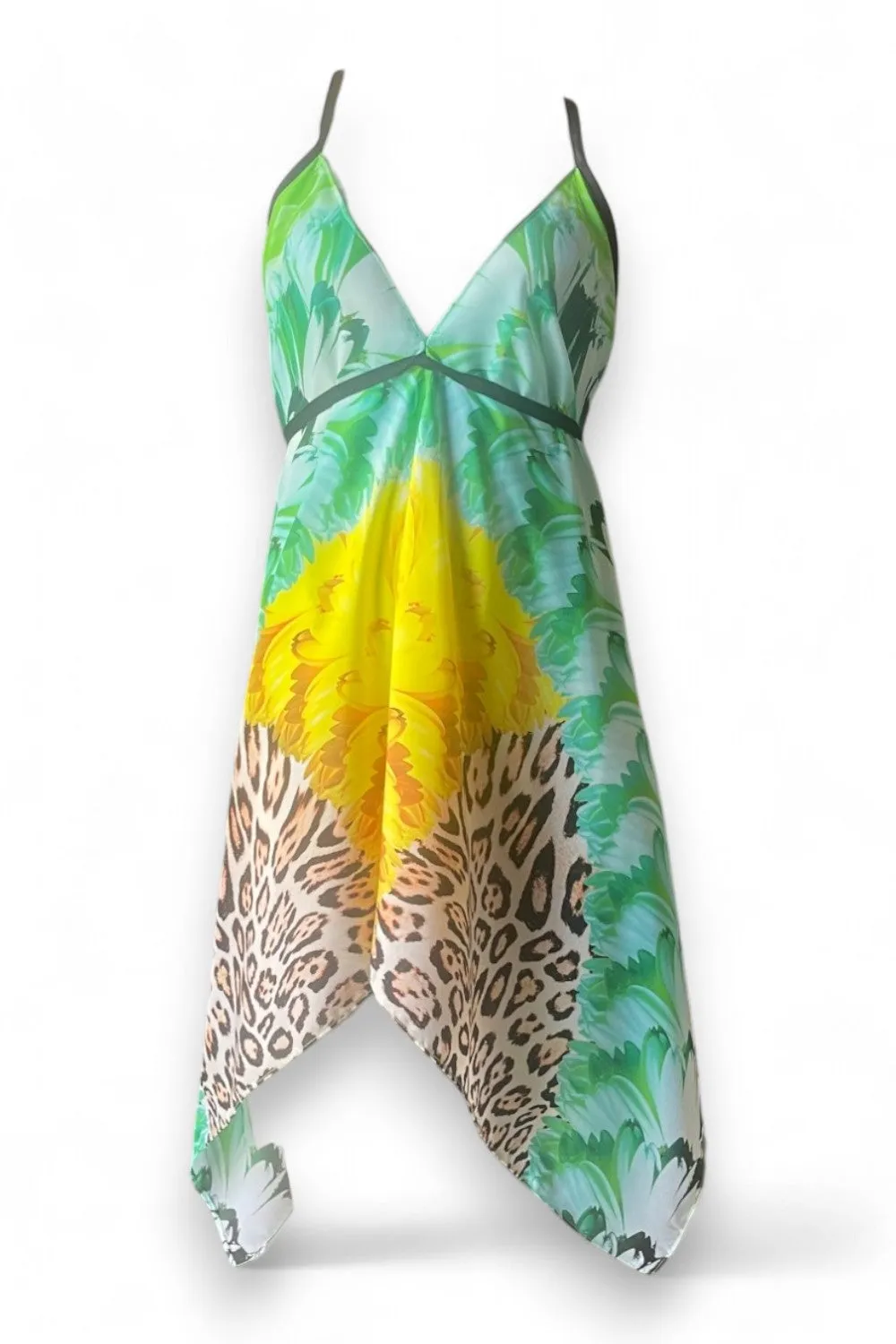 Designer Silk Dress- Leopard
