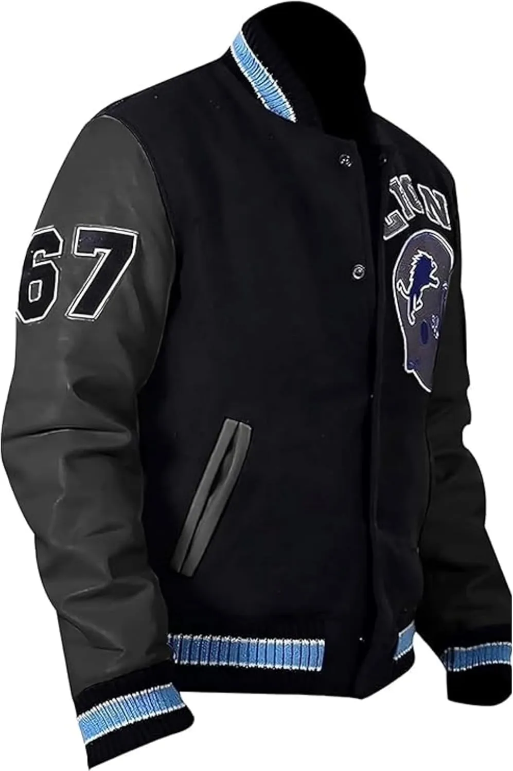 Detroit Varsity Jacket Men's Inspired by Beverly Hills Cop | Axel Foley Style Lions Letterman Jacket for Men
