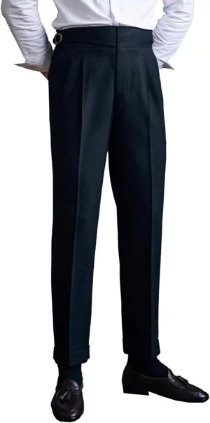DGHM-JLMY Men's Fashion Slim Fit Dress Pants High Waist Straight Retro Pant Trousers Casual Business Formal Pants