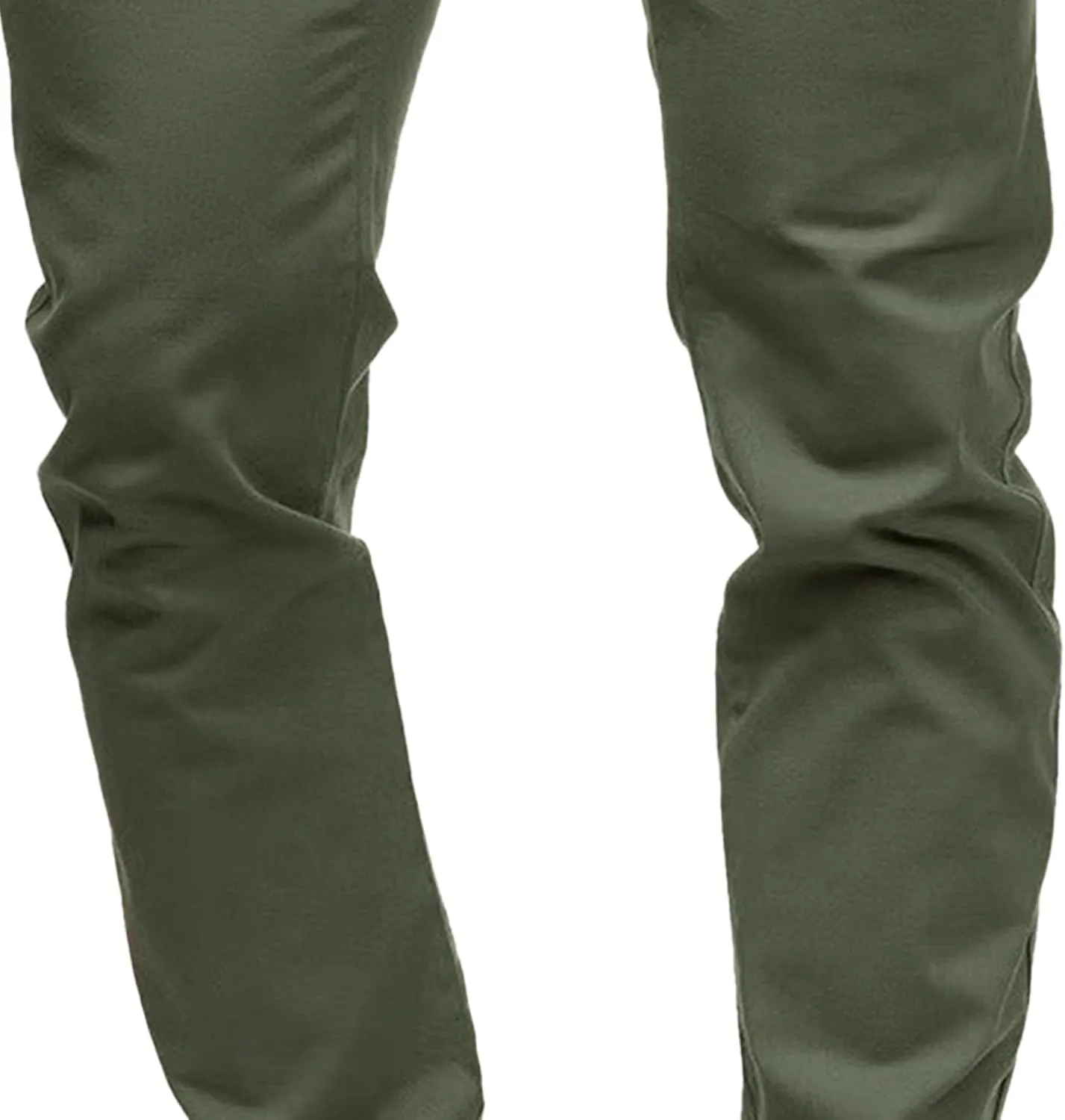 DGHM-JLMY Men's Solid Color Chinos Lightweight Casual Slim Fit Stretch Pants Flat-Front Skinny Regular Dress Pants