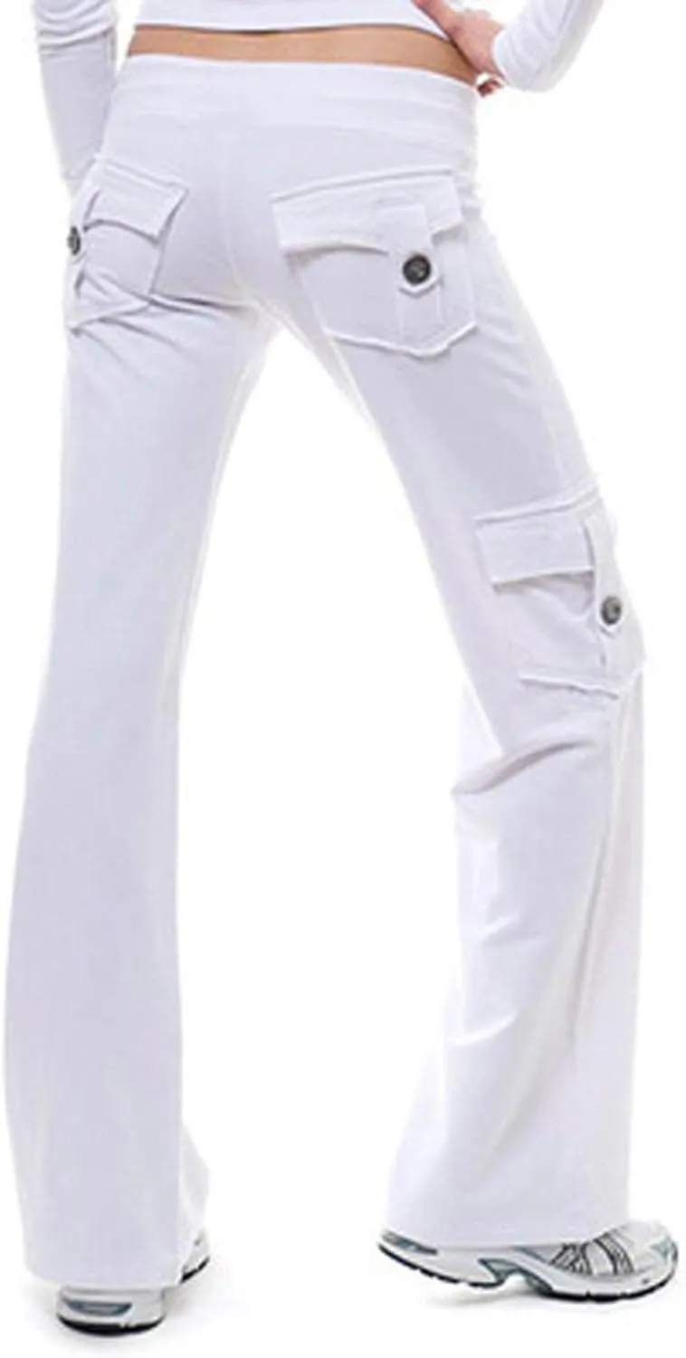 Dgoopd Cargo Pants Women Wide Leg High Waist Yoga Pants Plus Size Cargo Yoga Pants Drawstring Soft Lounge Pants with Pockets