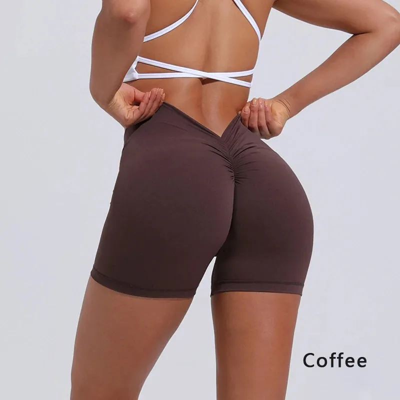 DIAS FIT JOY V-Back High Waisted Yoga Shorts for Women