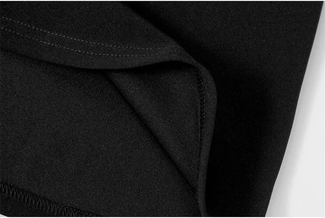 Disimlarl Elastic Waist A Line Elegant Flared Midi Skirts Solid Color Black Red Women Pleated Skirt