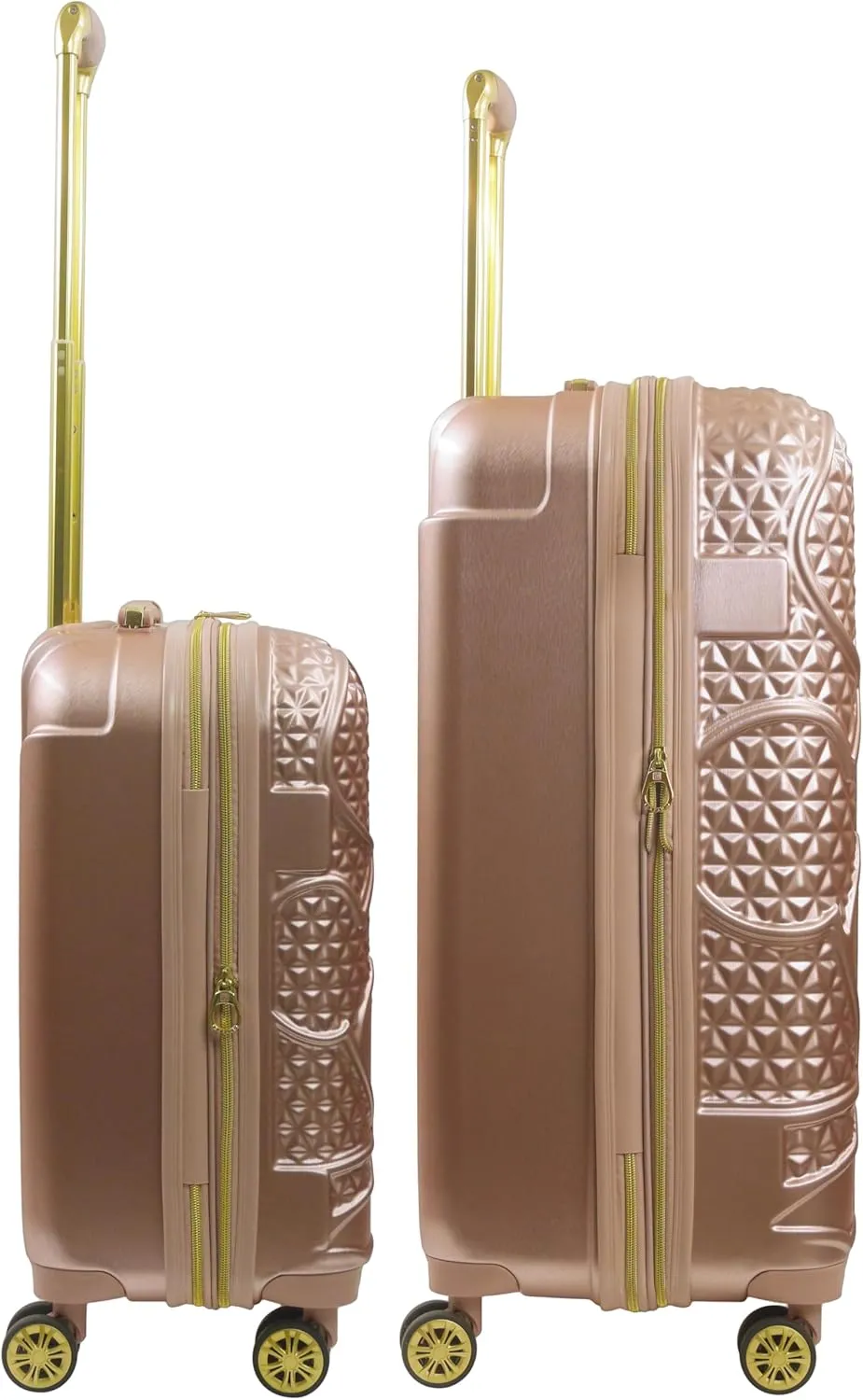 Disney FUL Mickey Mouse 2 Piece Rolling Luggage, Hardside Suitcase, Rose Gold, 30-inch