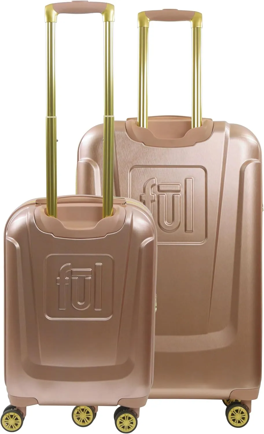Disney FUL Mickey Mouse 2 Piece Rolling Luggage, Hardside Suitcase, Rose Gold, 30-inch