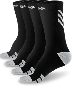 DOVAVA Dri-tech Compression Crew Socks (4/6 Pairs), Comfort Boost Circulation