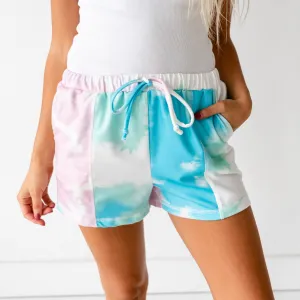 Drawstring Tie Dye Shorts
