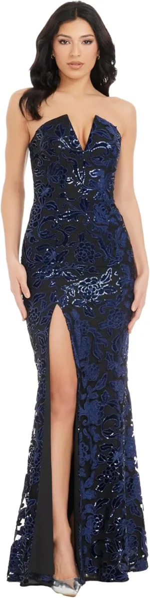 Dress the Population Women's Fernanda Bodycon Maxi Dress