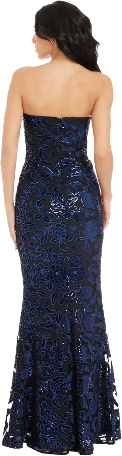 Dress the Population Women's Fernanda Bodycon Maxi Dress