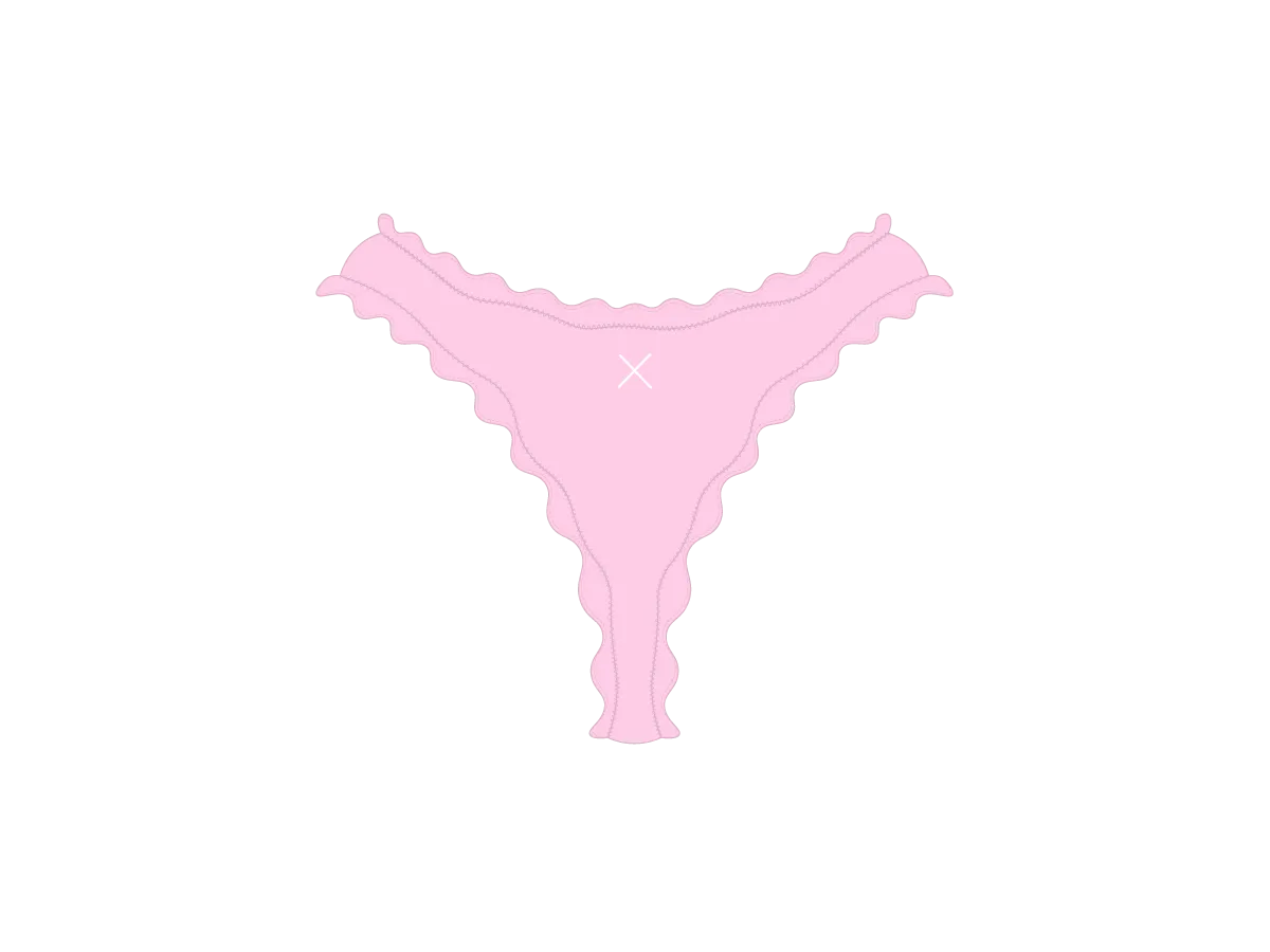 Dusty Pink Wave Bottoms