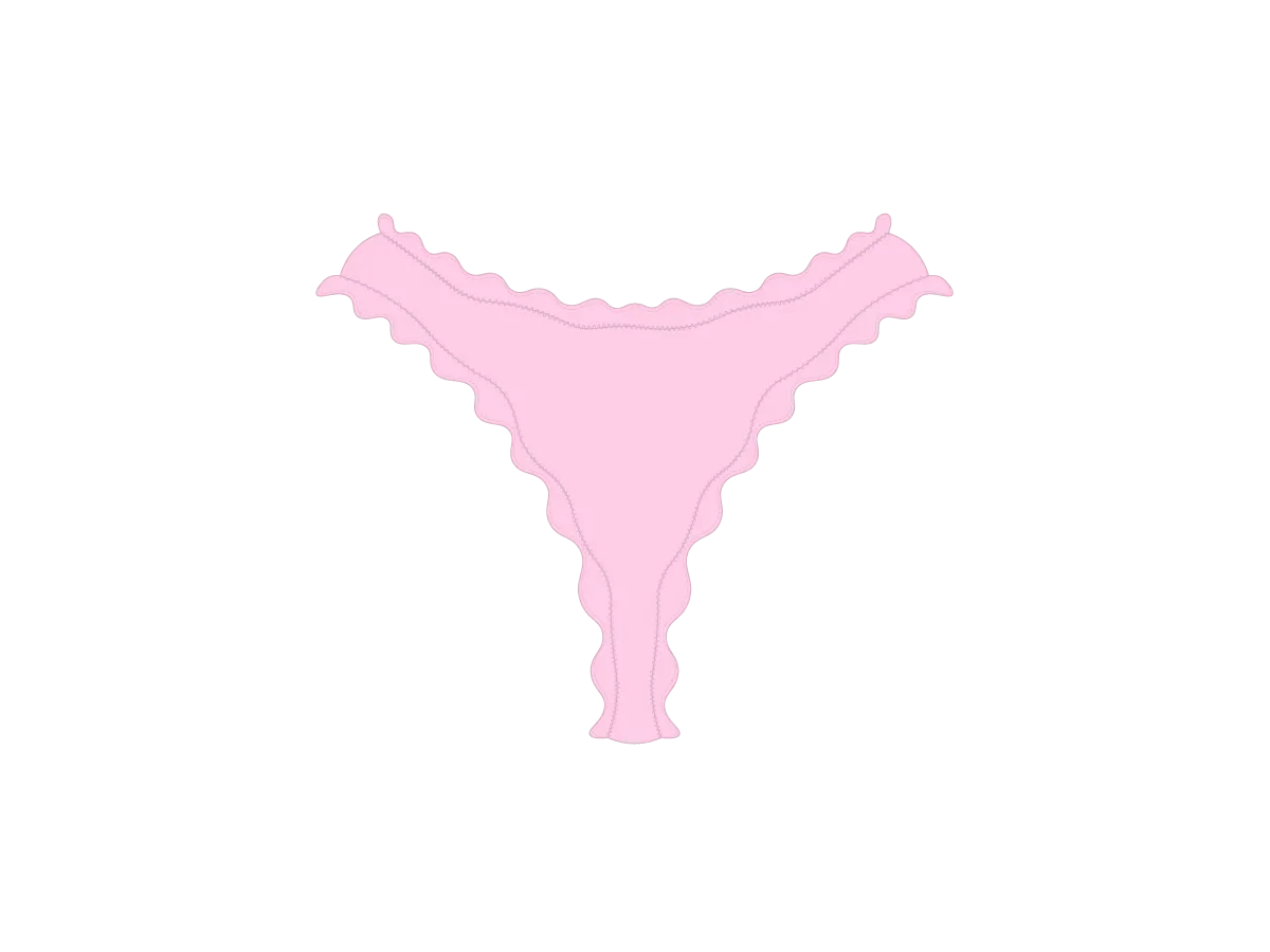 Dusty Pink Wave Bottoms