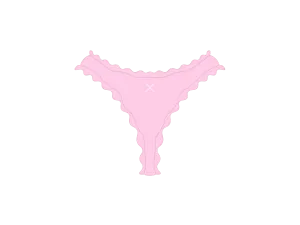 Dusty Pink Wave Bottoms