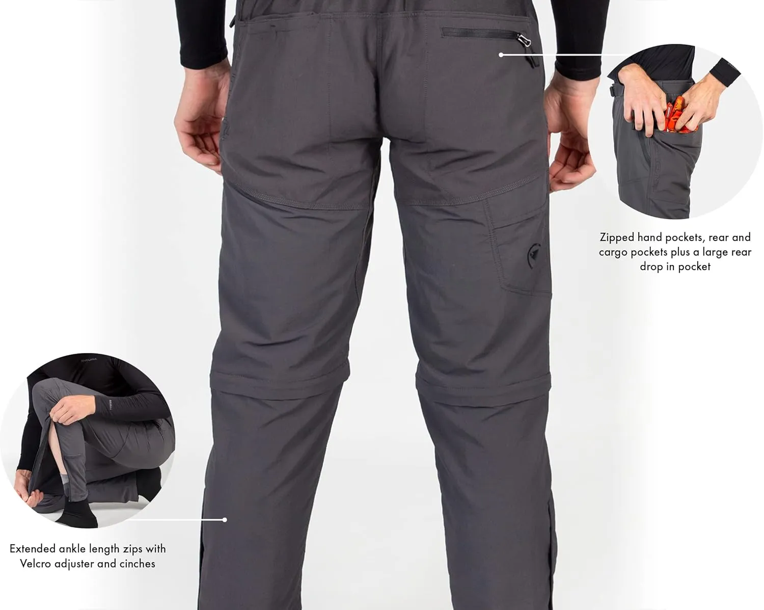 Endura Mens Hummvee Zip-Off Mountain Cycling Pants