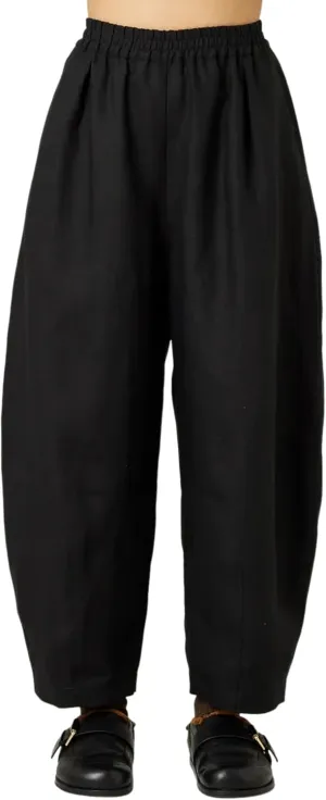 EsheSy Women's Cotton Linen Harem Pants Elastic Waist Wide Leg Pants Loose Lightweight Trousers with Pockets