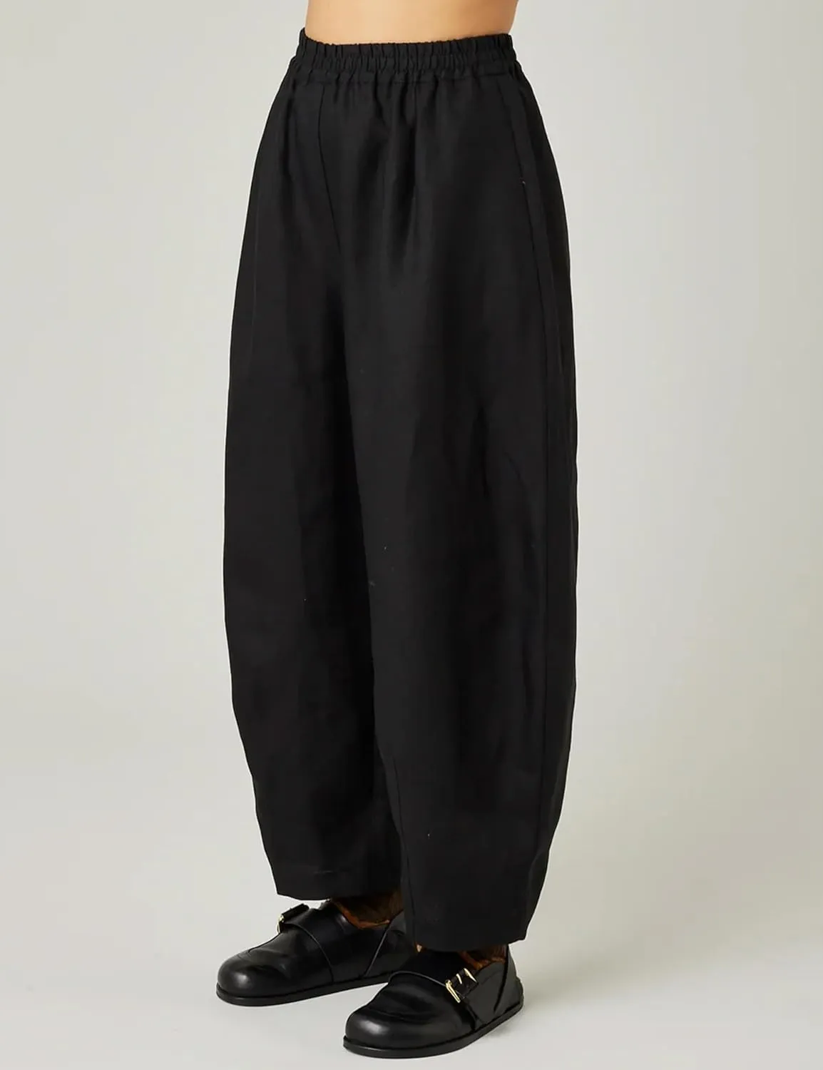 EsheSy Women's Cotton Linen Harem Pants Elastic Waist Wide Leg Pants Loose Lightweight Trousers with Pockets