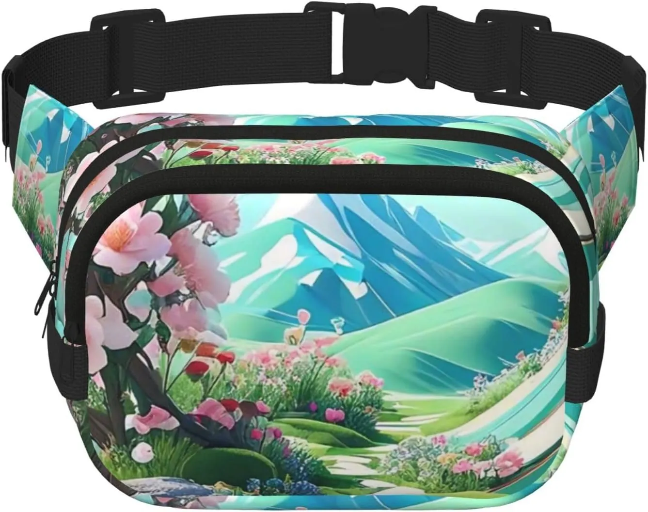 Eternal Spring Print Crossbody Waist Bag, Adjustable Everywhere Fanny Packs for Men&Women/Traveling/Outdoors/Hiking