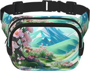 Eternal Spring Print Crossbody Waist Bag, Adjustable Everywhere Fanny Packs for Men&Women/Traveling/Outdoors/Hiking