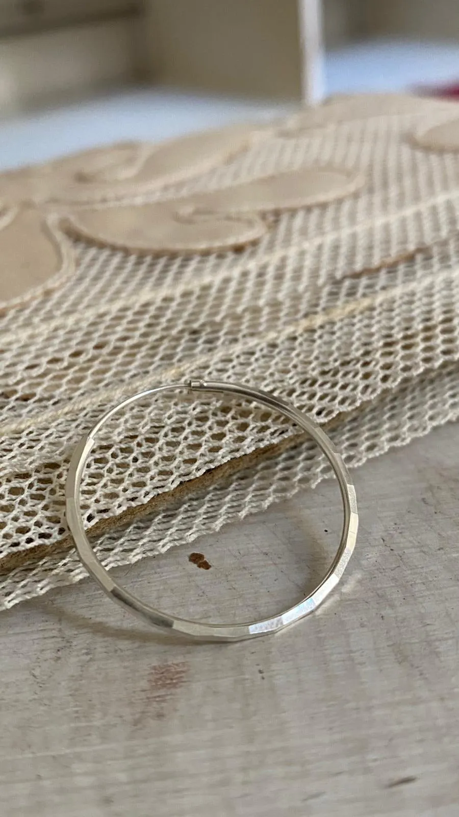 'Faceted' hoops | 925 silver | different sizes