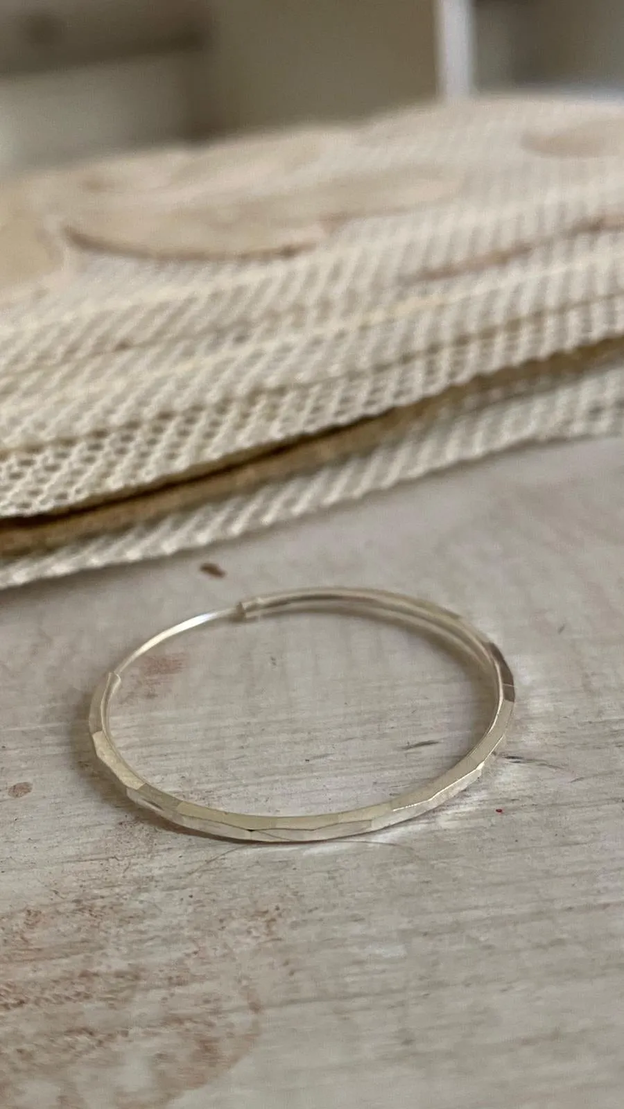 'Faceted' hoops | 925 silver | different sizes