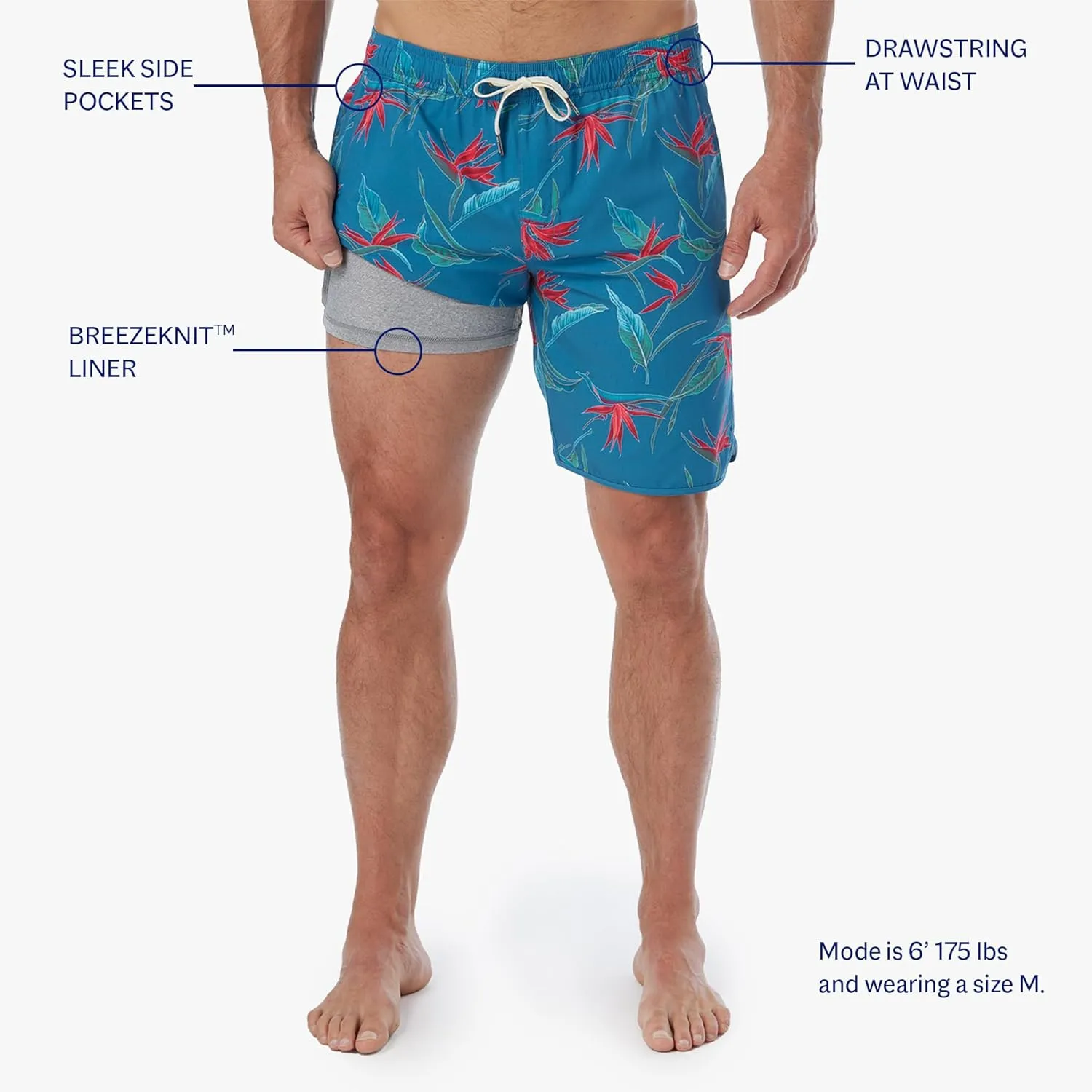 Fair Harbor The Anchor  Mens Swimsuits with BreezeKnit Liner, 8-inch Inseam  Anti- Chafe, Performance Swim Trunks