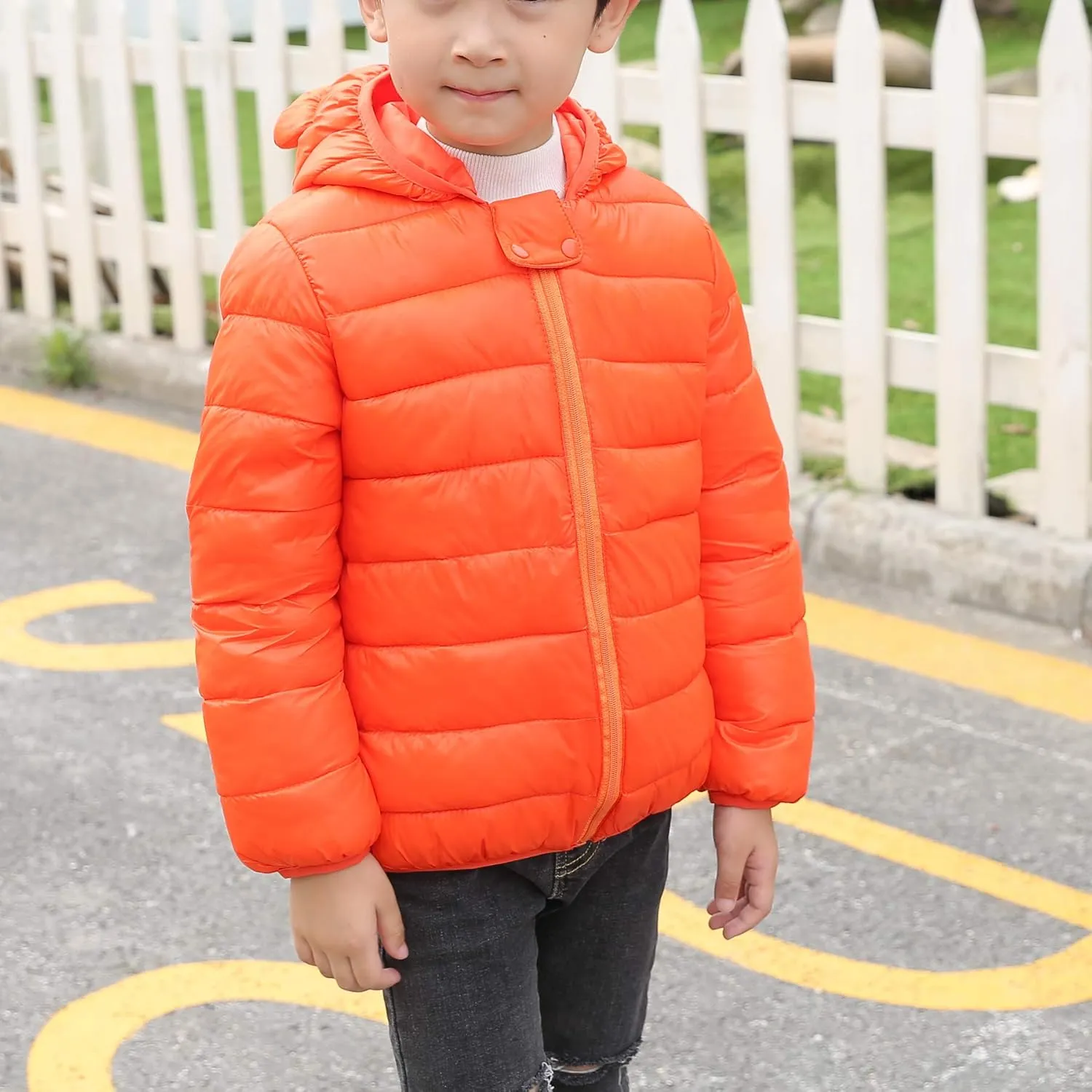 Favorland Baby Boys Girls Toddler Kids Winter Coats with Ears Hoods Padded Puffer Jacket